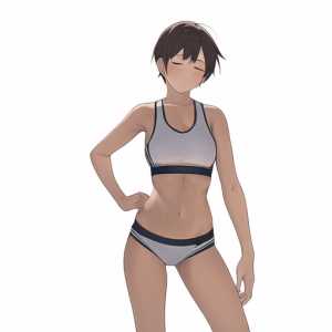 girl,very short hair,thin strap sports bra,tired s-1888013892.png

